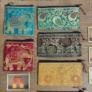 India - Colorful Embroidered Coin Pouches & Magnets